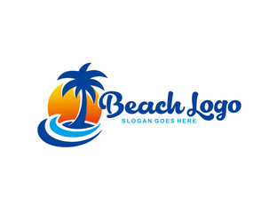 Beach logo vector