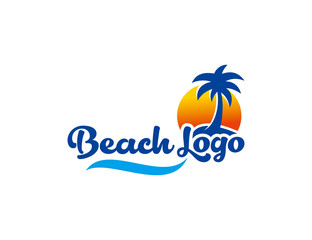 Beach logo vector