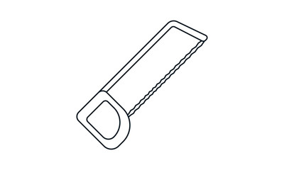 Saw icon for cutting wood and other materials