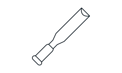 Chisel icon for carving and woodworking