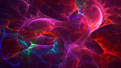 3D rendering abstract fractal technology wallpaper 