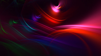 3D rendering abstract fractal technology wallpaper 