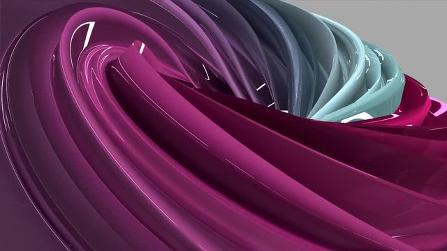 Abstract background with rotation of spiral. Colourful twist. Loop