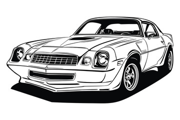 Classic vintage retro car design