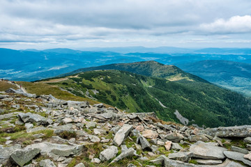 View from Babia hora hill, Slovakia, hiking theme