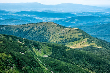 View from Babia hora hill, Slovakia, hiking theme