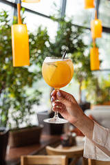 summer lemonade with pineapple and orange