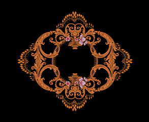 Luxury baroque design, suitable for textile clothing, wallpaper design, invitation design