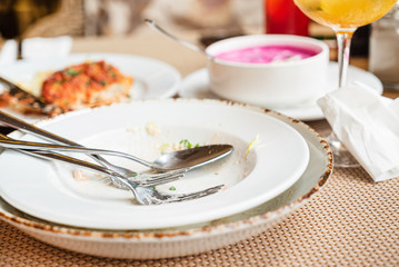 lunch in the cafe or restaurant