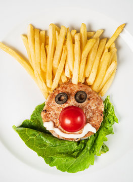 chicken cutlet with french fries