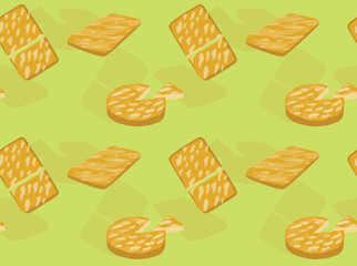 Bread Kind Focaccia Background Seamless Wallpaper