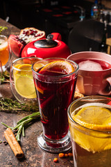 winter drinks in the cafe