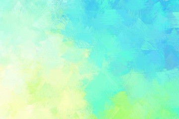rough brush painted artwork with aqua marine, light golden rod yellow and tea green color. can be used as texture, graphic element or wallpaper background