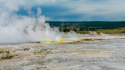 Geyser Erupts In Yellowstone National Park