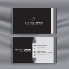 abstract black and gray professional business card design