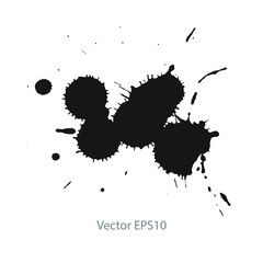 ink splashes on white background	