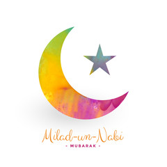 Obraz premium eid milad un nabi moon and star design background