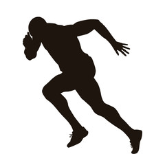 Fototapeta premium Running Silhouette