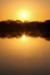 Beautiful wetlands sunset, Corroboree Billabong, Darwin, Northern Territory, Australia