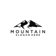 Mountain icon Logo Template Vector illustration