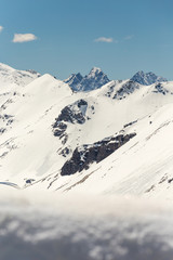 Panoramic view over Grossglockner Pass in Austria