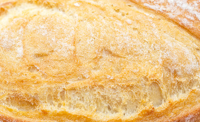 Bread close up. Texture of bread. Abstract food background.