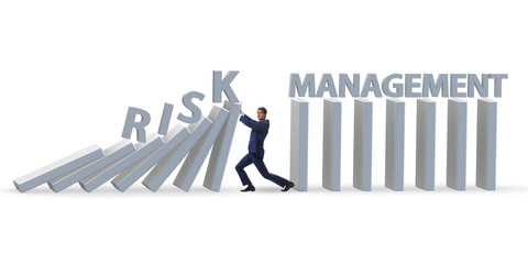 Businessman in risk management concept