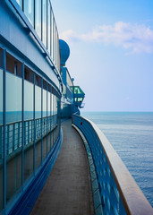 View of a promenade on a cruise ship