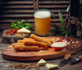 Mozzarella sticks mozzarella sticks with special sauce