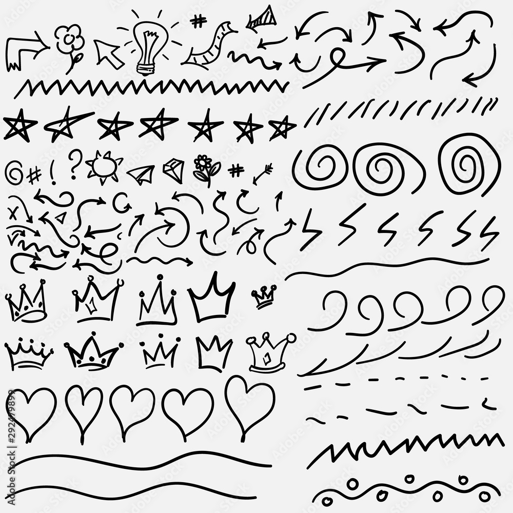 Poster vector highlighter elements - color can be changed by one click