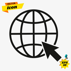 Go to web symbol icon. website symbol vector illustration