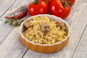 Bulgur with meat