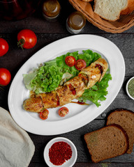 Mixed wrap with cherry tomato
