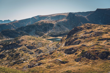beautiful mountain scenery in the fall