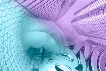 Keyboard, hands and mail signs