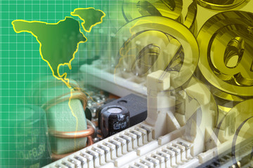 Electronic device, mail signs and map