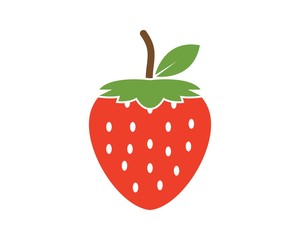 strawberry icon logo vector illustration