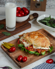 Spicy chicken fillet with cheese