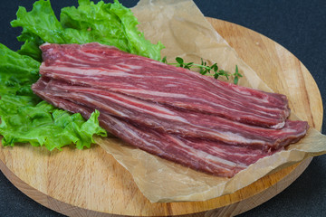 Raw Thick pork steak for cooking