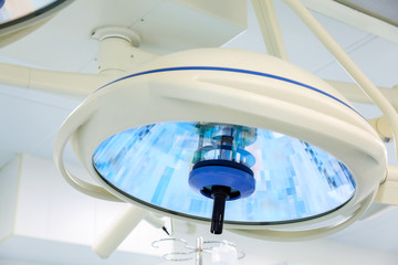 Surgical light or medical lamp in operation room.