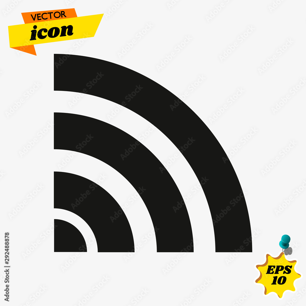 Aufkleber Wireless connection vector icon. filled flat sign for mobile concept and web design. Wi-fi signal simple solid icon. Symbol, logo illustration. Pixel perfect vector graphics