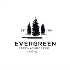 pine evergreen fir Tree Logo Design Template . hemlock spruce Tree Logo Vintage .  conifer cedar coniferous Logo Hipster Retro.  larch pinus cypress Logo Icon .