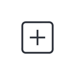 Add vector icon, plus symbol. Simple, flat design for web or mobile app