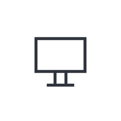 Computer vector icon, screen symbol. Simple, flat design for web or mobile app