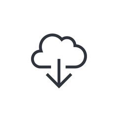 Download vector icon, load symbol. Simple, flat design for web or mobile app