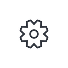 Settings vector icon, cog symbol. Simple, flat design for web or mobile app