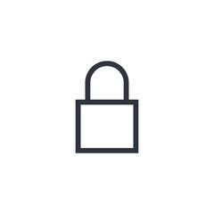 Lock vector icon, security symbol. Simple, flat design for web or mobile app