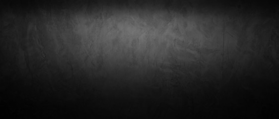 Black wall texture rough background dark . concrete floor or old grunge background with black