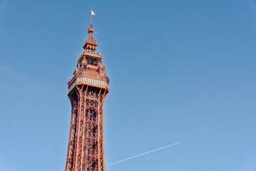 Fototapeta na wymiar View of Blackpool Tower - Blackpool - United Kingdom