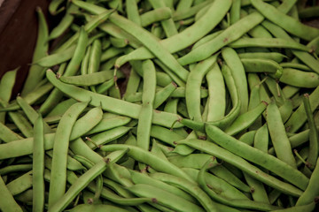 Green Cowpea Vegetables Full Frame close up